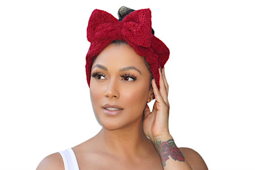 Cosmetic headband, fuzzy headband, large headband, makeup headband  Edit alt text